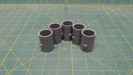 (5) 1/2" Gray PVC Conduit Couplings CertainTeed Brand