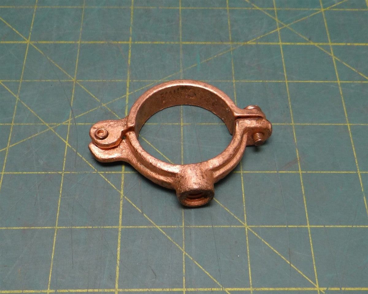 1-1/2" Nvent Caddy Copper Plated Cast Iron Split Ring Hanger, 3/8" Mount Size