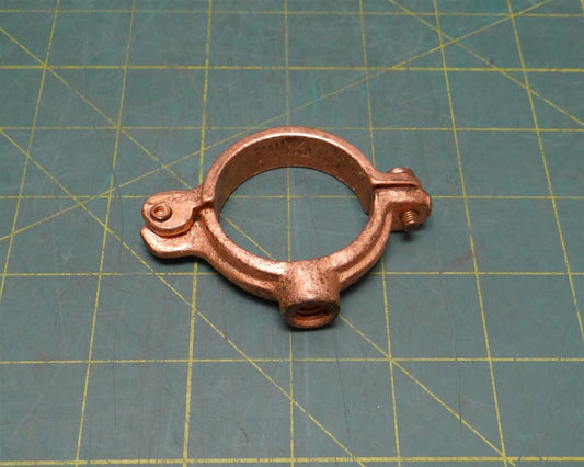 1-1/2" Nvent Caddy Copper Plated Cast Iron Split Ring Hanger, 3/8" Mount Size