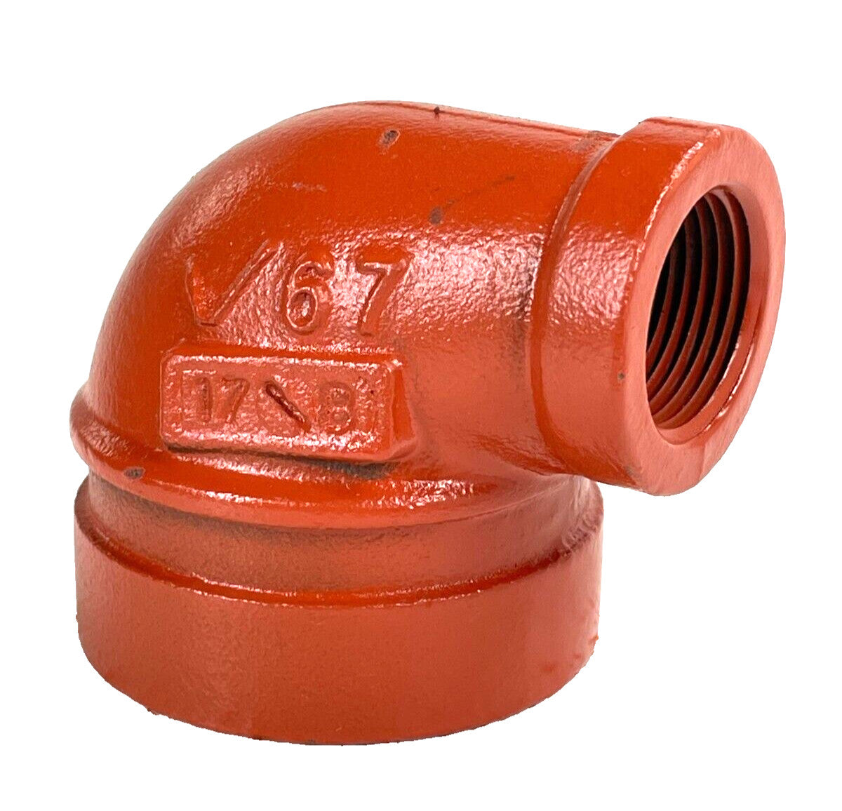Victaulic Style 67 Reducing Elbow 2" Grooved x 3/4" Female NPT Pipe Fitting