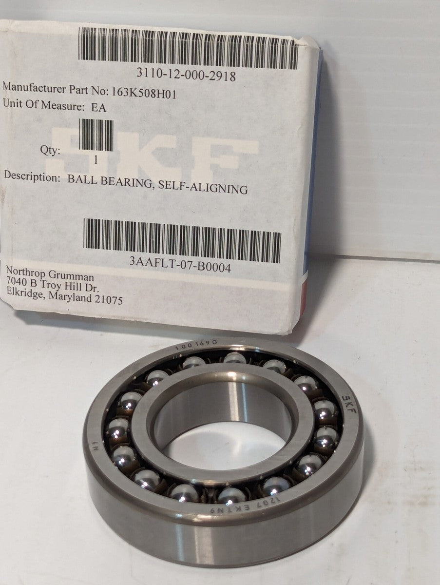 SKF 1207 EKTN9 Ball Bearing Self-Aligning 163K508H01 3110-12-000-2918 -Free Ship