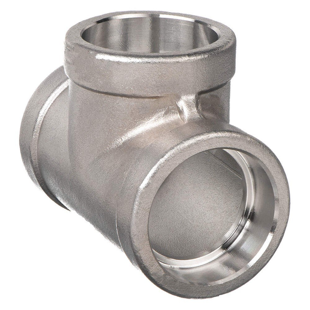 TEE 1/2" Class 150 Socket Weld Ends 316 Stainless Steel Pipe Fitting