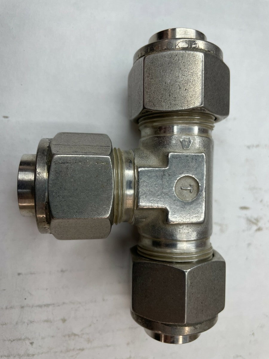 TYLOK SS-12-DTTT-12 Union Tee 3/4" Tube Compression Ends 316SS Double Ferrule