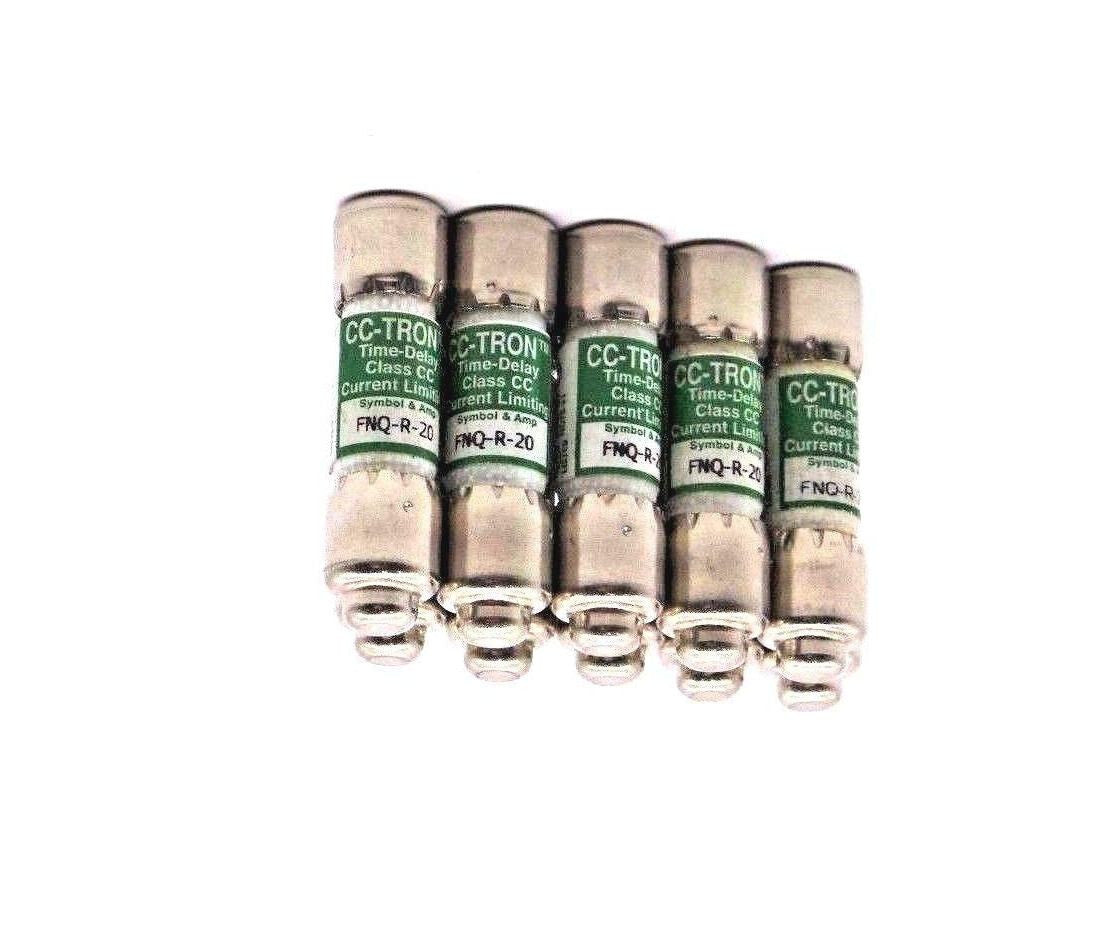 BUSSMAN FNQ-R-20 TIME DELAY 20 AMP FUSE 600 VAC LOT OF 10