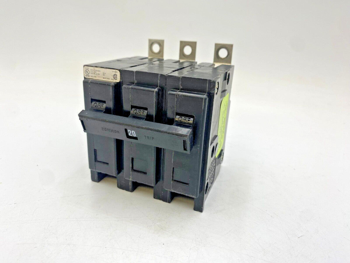 Eaton/Cutler-Hammer QBHW3020H Bolt-On Circuit Breaker 20A 240V 22kA 3P 3PH QBHW