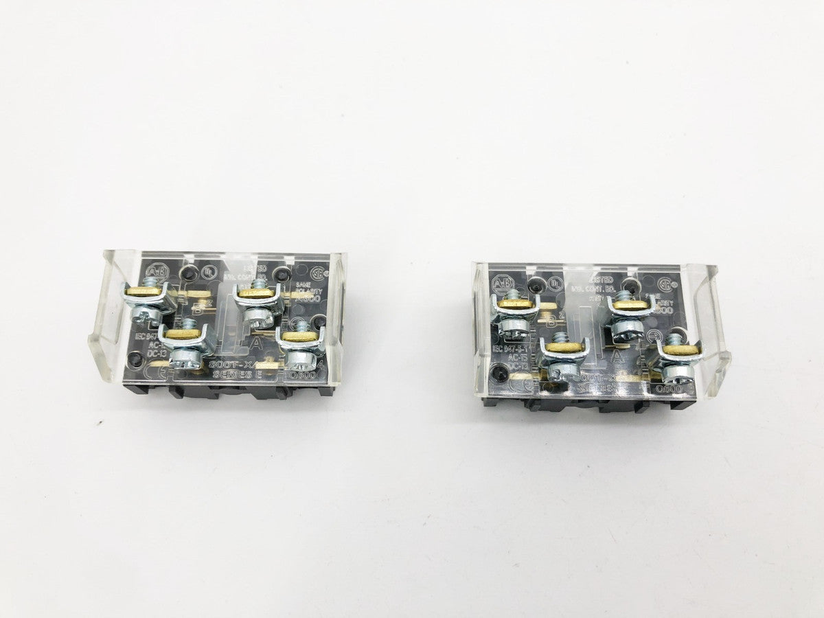 Lot of 2 New Allen-Bradley 800T-XA1 Ser. E Contact Blocks 1NCLB 1NO - No Box