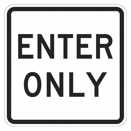Lyle T1-1891-Eg_18X18 Enter Sign For Parking Lots, 18 In H, 18 In W, Aluminum,