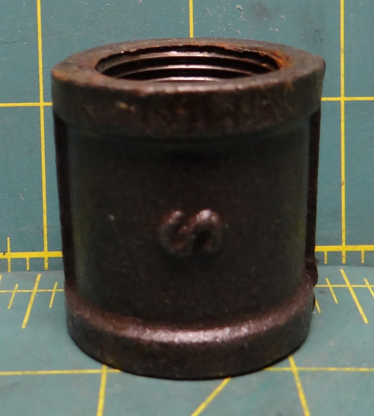 3/4" Black Malleable Iron Coupling FNPT Pipe Fitting 