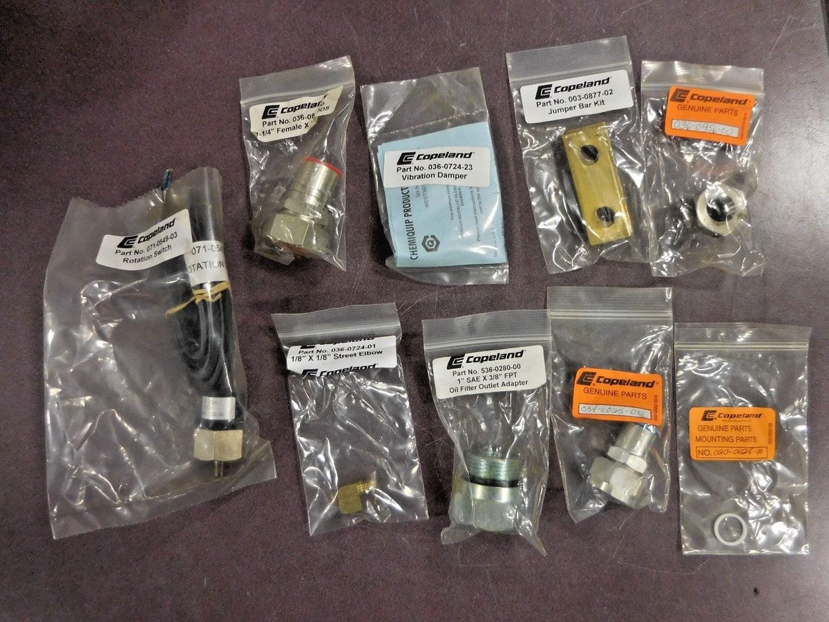 Copeland Parts Lot (9 Pcs)