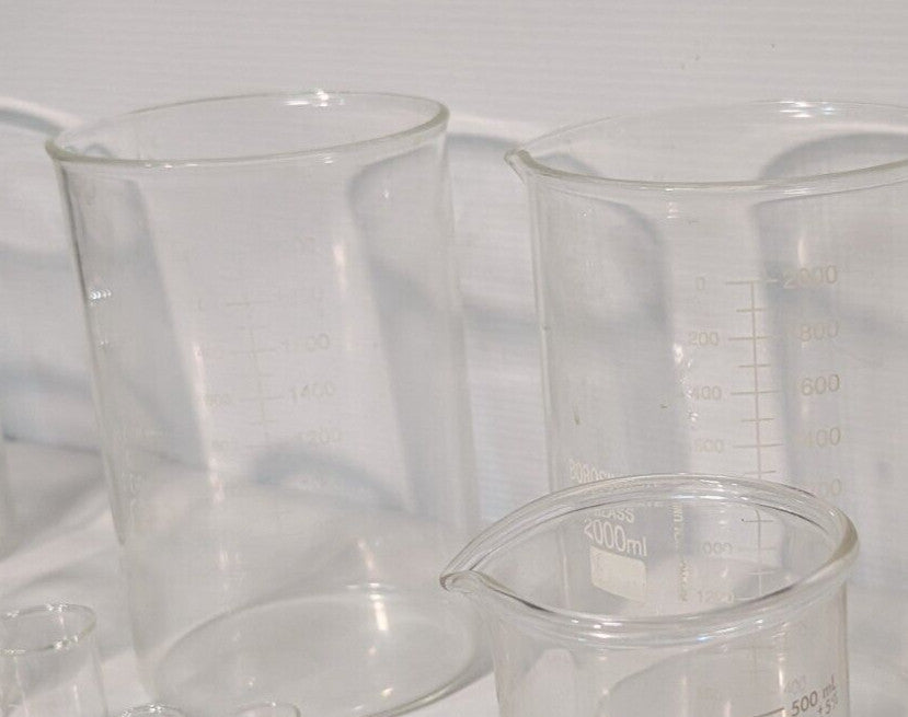 2000mL Borosilicate Glass Low Form Dual Scale Beakers