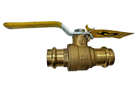 3/4" Ultra-Press Brass Ball Valve, Push-to-Connect, 200-WOG