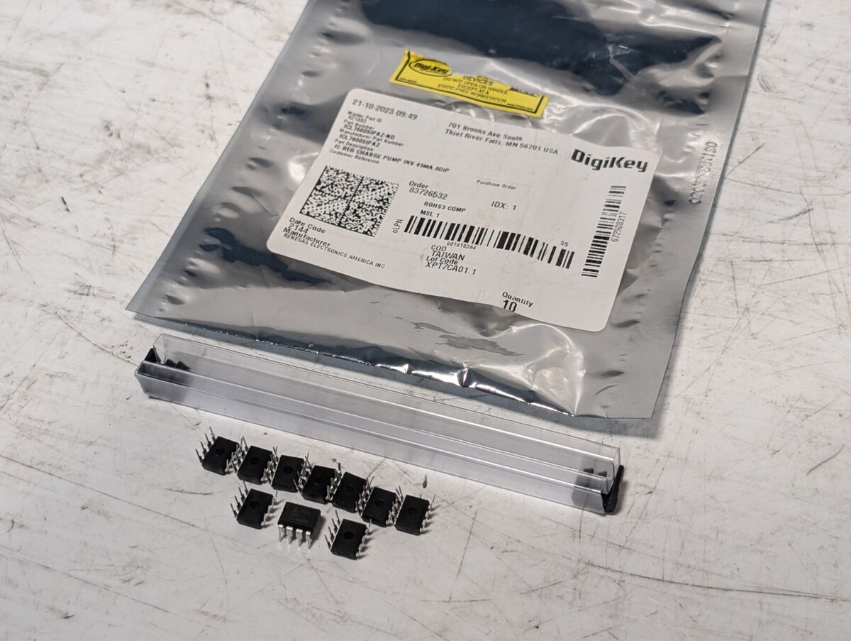 Lot of 10 Intersil ICL7660SIPAZ CMOS Voltage Converter 8-Dip 1.5-12V