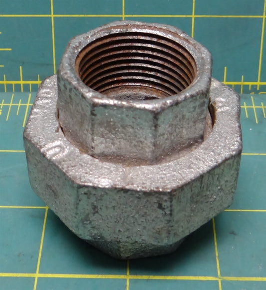 1 1/4" High-Pressure Galvanized Steal Female Threaded Pipe Union Fitting 