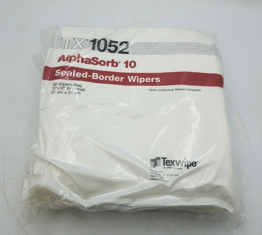100PC Texwipe TX1052 AlphaSorb 10 Sealed Border Wipers Clean Room Wipes 12 x 12