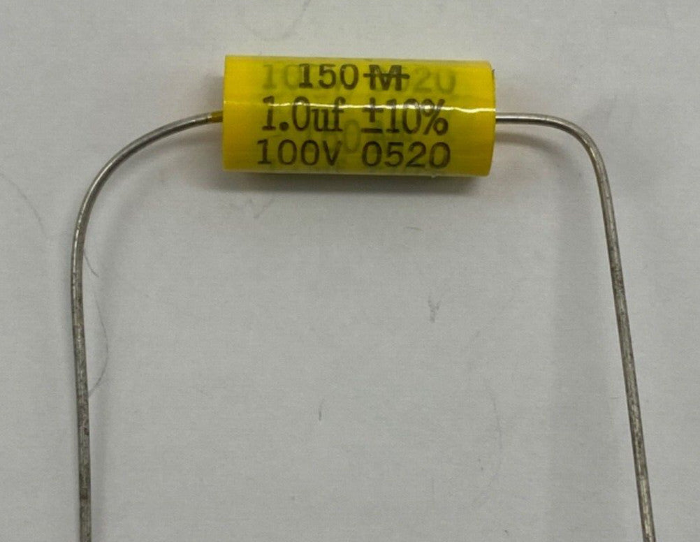 Mallory 150M series metalized film capacitor axial lead 1.0uf/100v, 15050K1001C