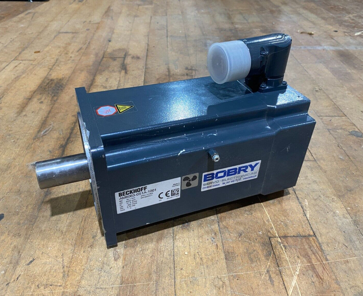 Beckhoff AM8063-0S1A-1001 Servo Motor 6.33kW 4000RPM 40.1Nm 31.6Arms 400Vrms NOS