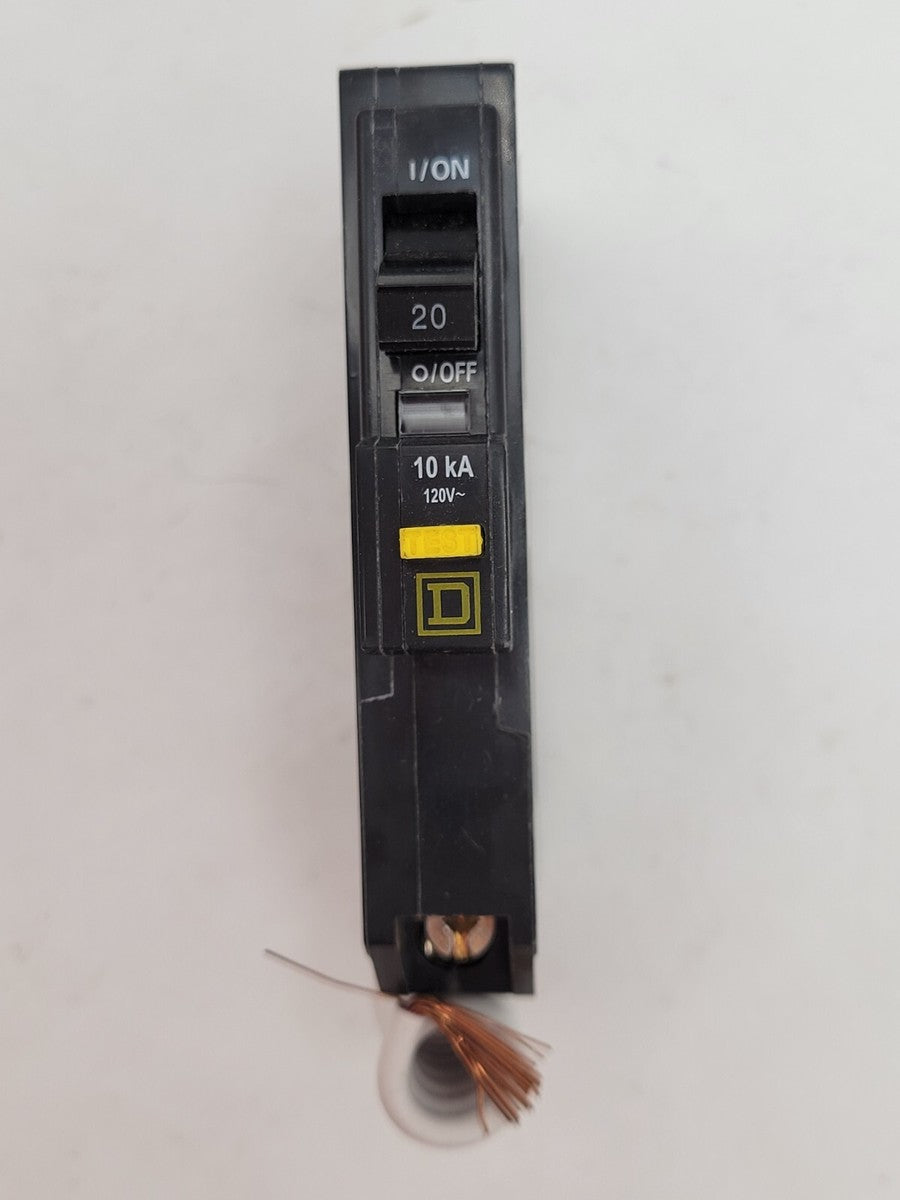 10Pc Square D QO120GFI Plug-In Circuit Breaker 20A 120VAC 1P 1PH Type QO 20 Amp