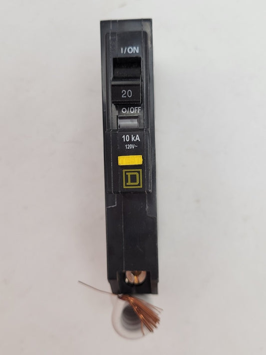 10Pc Square D QO120GFI Plug-In Circuit Breaker 20A 120VAC 1P 1PH Type QO 20 Amp