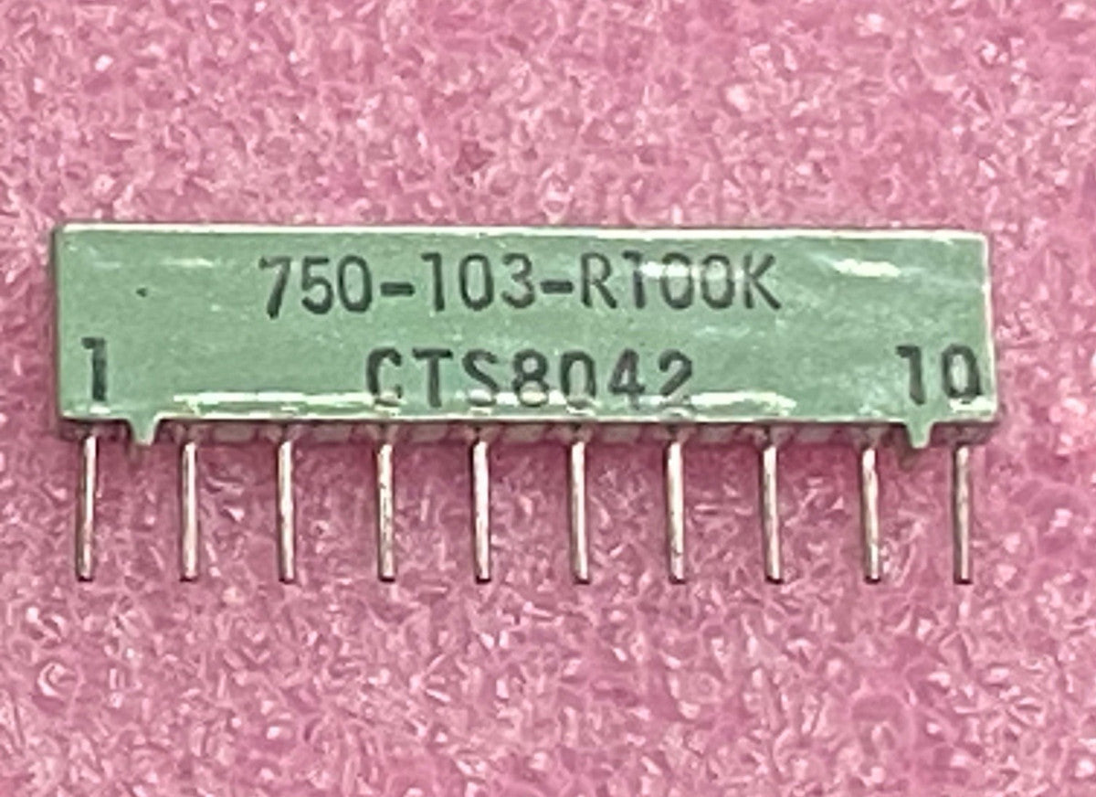 CTS 750-103-R100K isolated 5-resistor array 10-pin SIP