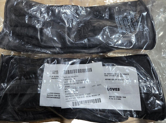 2-PAIRS Guardian MIL SPEC SIZE 10 MEDIUM 14" Long Chemical-Resistant Gloves NEW