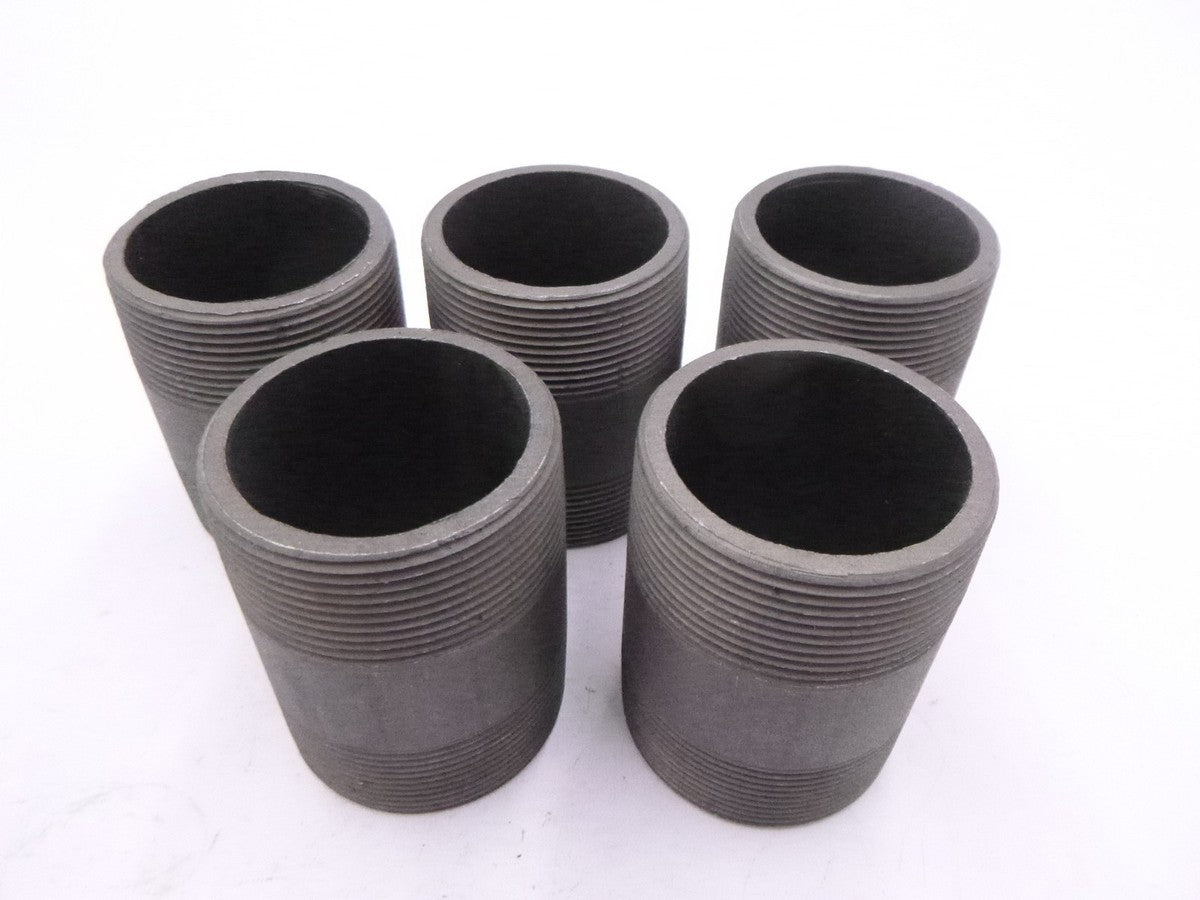5 Pack Everflow NPXB2030 2" x 3" Heavy Duty Cast Iron Conduit Pipe Nipples