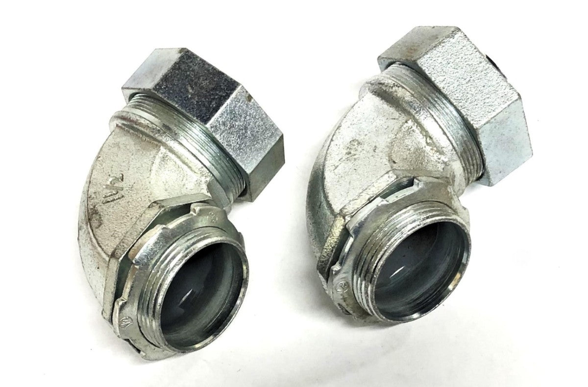 Raco 90 Degree Conduit Connector 1-1/2 Inch [Lot of 2] NOS