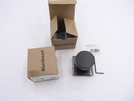2 Pack Kwikset Pismo Square Matte Black Half Dummy Door Knob 97880-942