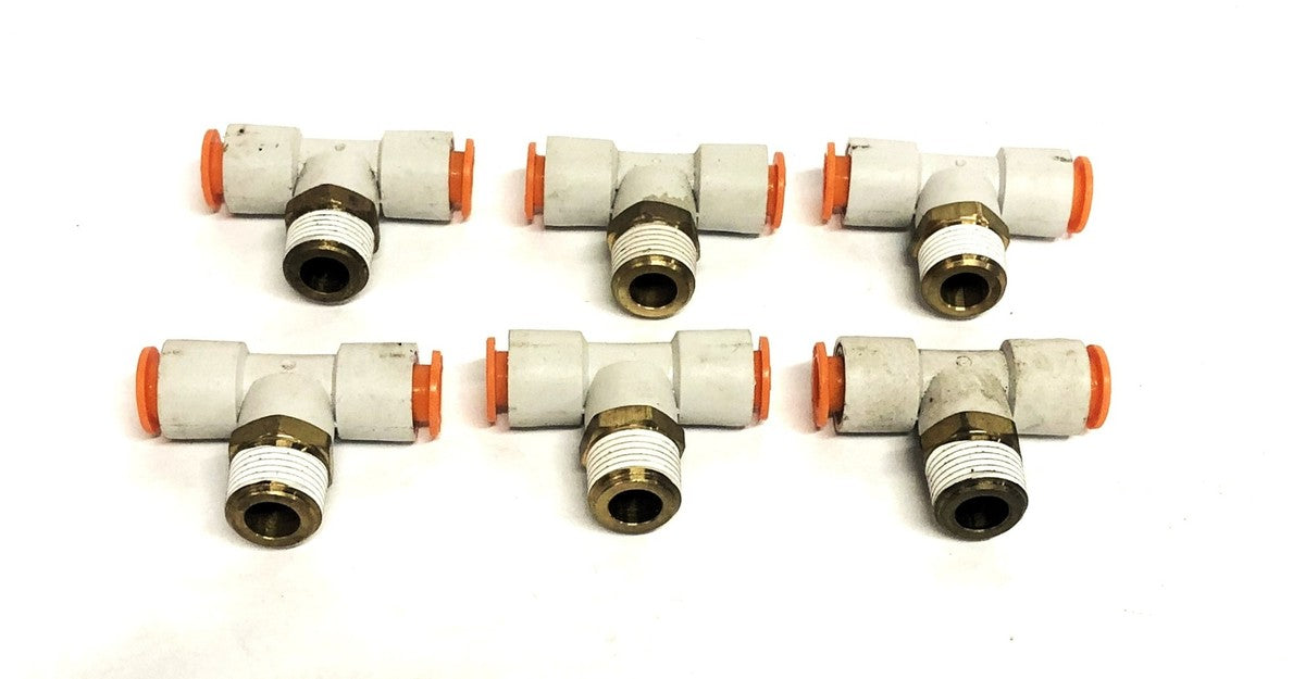SMC Push Connect Union Tee Coupling 3/8 Inch [Lot of 6] NOS