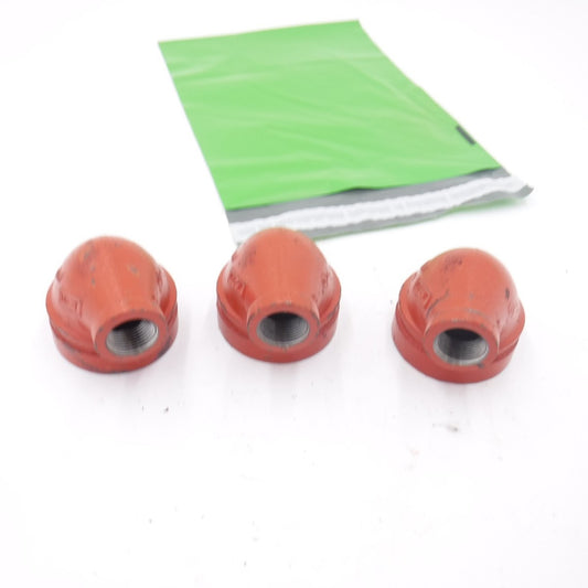 3 Pack Victaulic 2-1/2" x 3/4"FNPT Grooved Reducing Sprinkler Elbow  No. 67