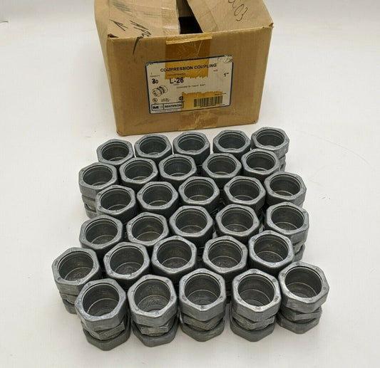 30PC Madison Electric L-26 1" Compression Coupling Concrete Tight EMT Raintight