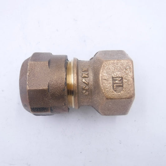 1" Compression x Female Flare Straight Coupling No Lead Brass
