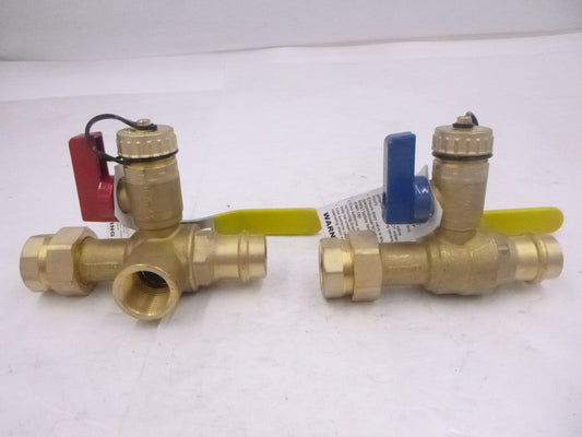 3/4" Press Isolator E-X-P E2 Tankless Water Heater Service Valve Kit Lead Free