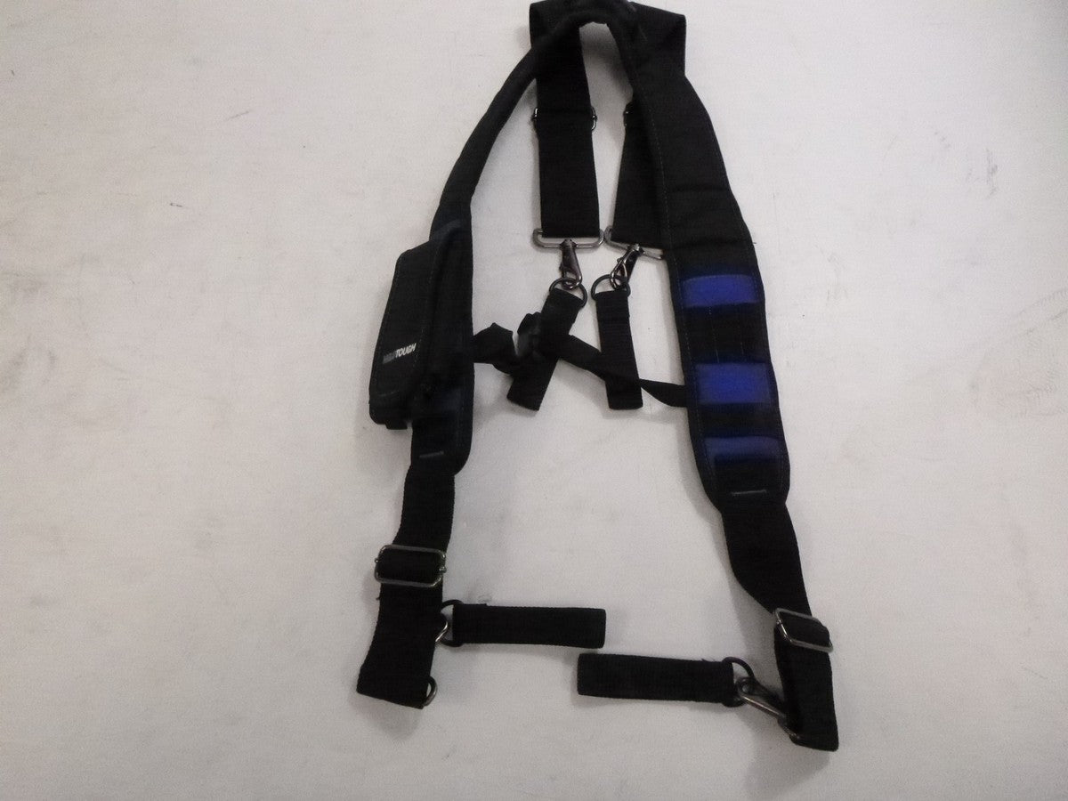 Melotough Tool Belt Suspenders Blue And Black Detachable Phone Holder