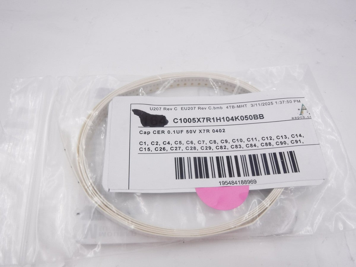 1000 Pack TDK 0.1UF 50V X7R 0402 Ceramic Capacitors C1005X7R1H104K050BB