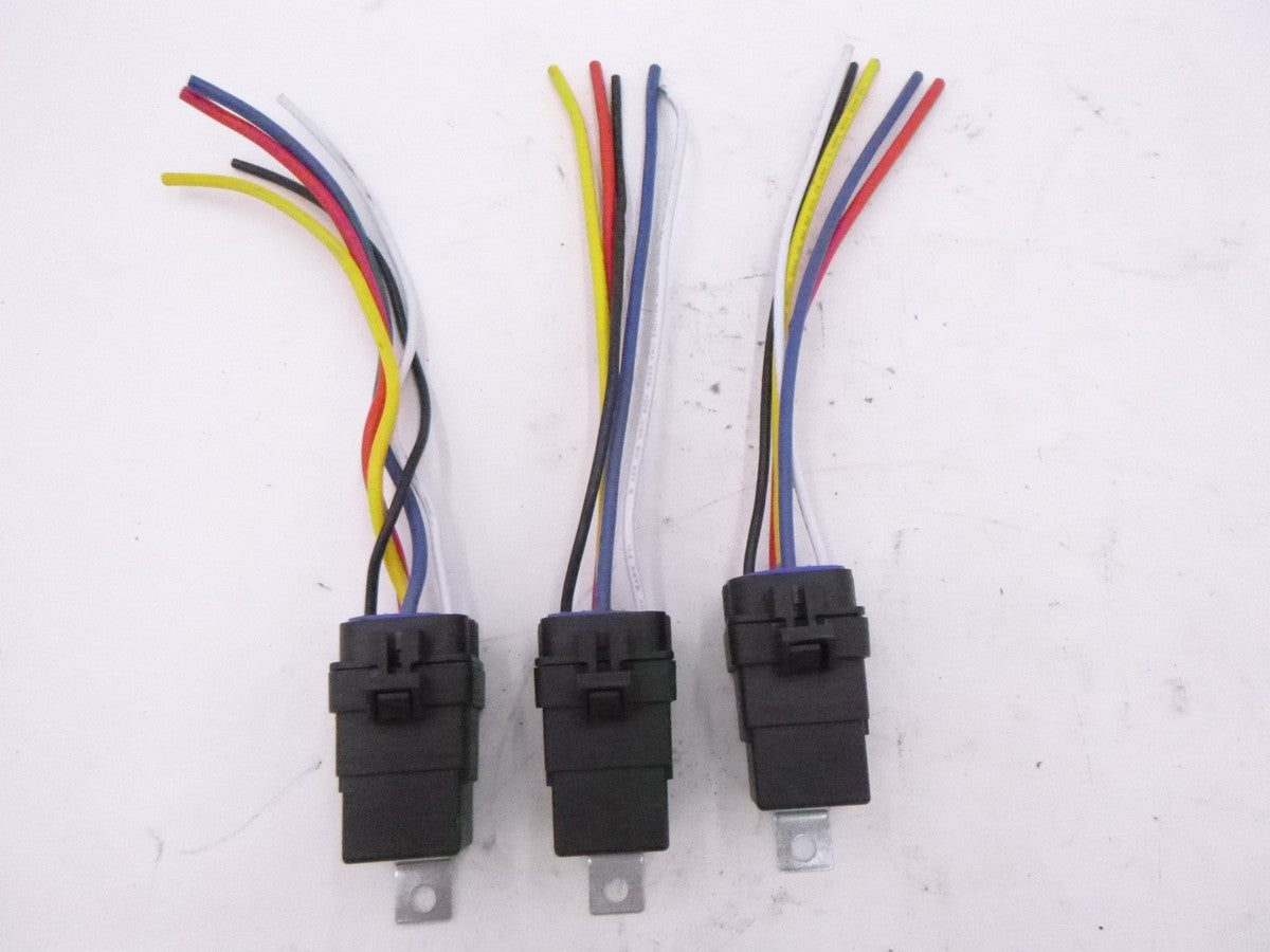 3 Pack iRhapsody 5 Pin 40/30A 24V Waterproof Relay Wiring Harness