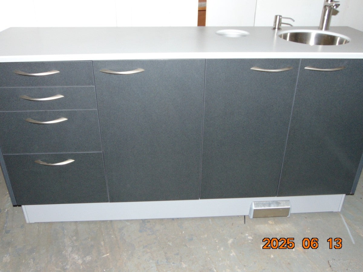 (1) NEW ADEC  Dental Cabinet WITH SINK AND FAUCET  64 X 19 X 33" TALL