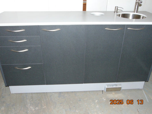 (1) NEW ADEC  Dental Cabinet WITH SINK AND FAUCET  64 X 19 X 33" TALL