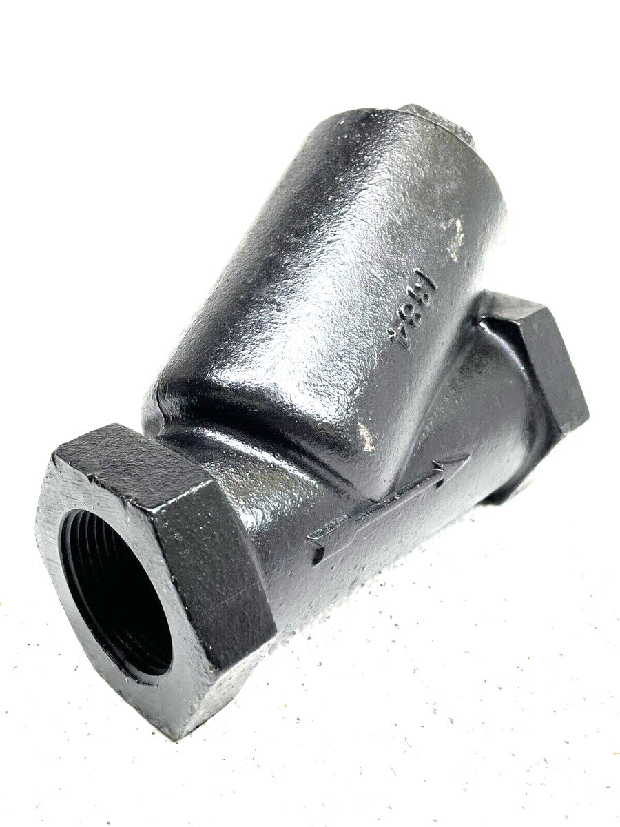 TRANE Cast Iron Wye Y Strainer Valve 1-1/4" Threaded NPT Ends 1/32" Perf Screen