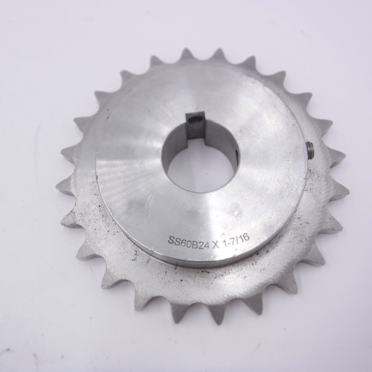 Stainless Steel  Sprocket 24 Teeth 1-7/16" Bore Hub Style B, SS60B24