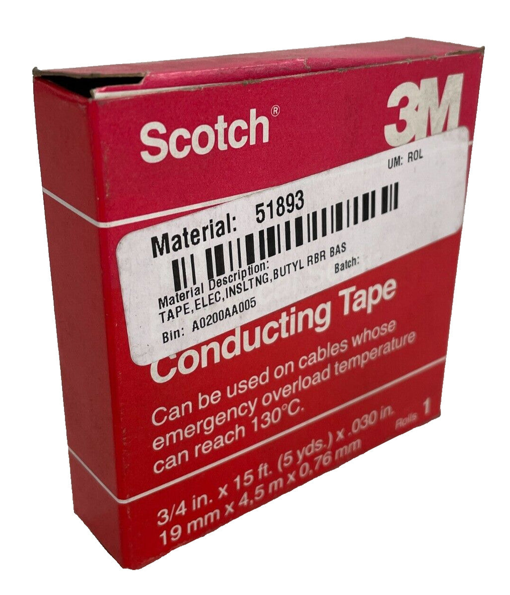 3M Scotch 13 Electrical Semi-Conducting Tape 3/4" x 15' x 0.030 *NIB*