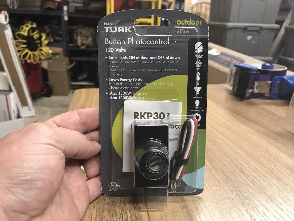 TORK Brand RKP301 Outdoor 120-Volt Button Photocontrol Dusk to Dawn, LED/CFL