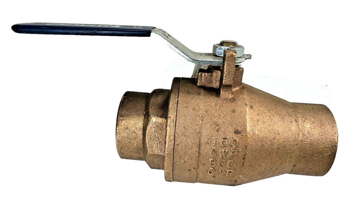 NIBCO S-585-70 Bronze Ball Valve 2" Solder Ends 150-SWP / 600-WOG, Full Port