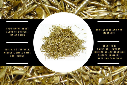1lb. of Unique Naval Brass Shavings Filings Turnings Chips Science Orgone Art