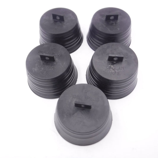 5 Pack Cal Am MFG 6" Poly Pull Plug Black