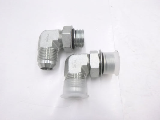 2 Pack Danfoss Triple Lok 37° Flare JIC Tube Fitting 90° 1-1/16" Male NPT