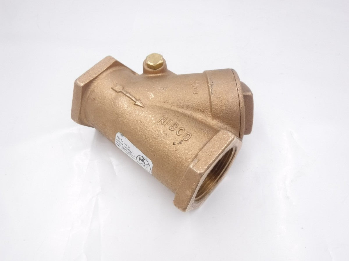 NIBCO 1-1/4"FNPT Regrinding Bronze Y-Pattern Check Valve T-413-Y NL7400B