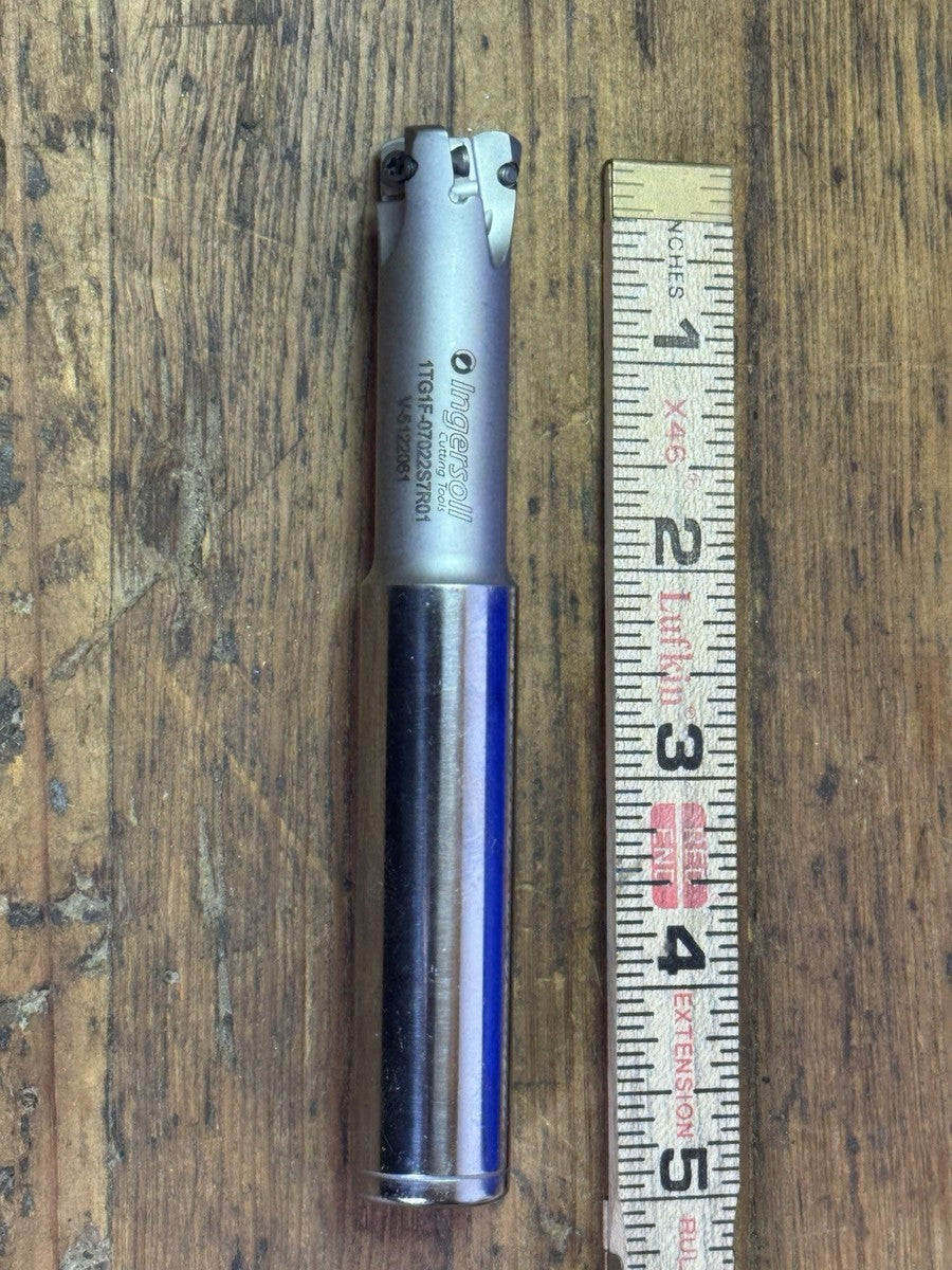 Ingersoll 1TG1F-07022S7R01 Hi Feed End Mill 3 Inserts 3029338 3/4 Shaft