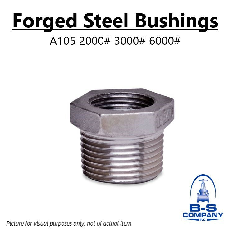 BUSHING 3" x 1/2" Threaded Forged Steel A105 3000# 3M 