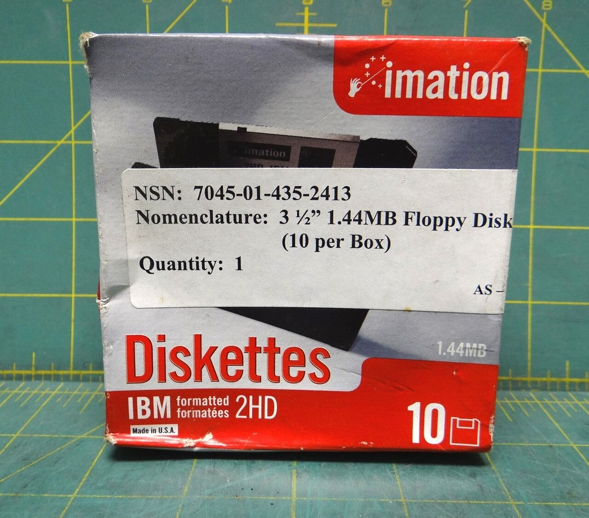 (Box of 10) 2 HD Imation High Density Diskettes 3.5" 1.44 MB Item # 51111 12881