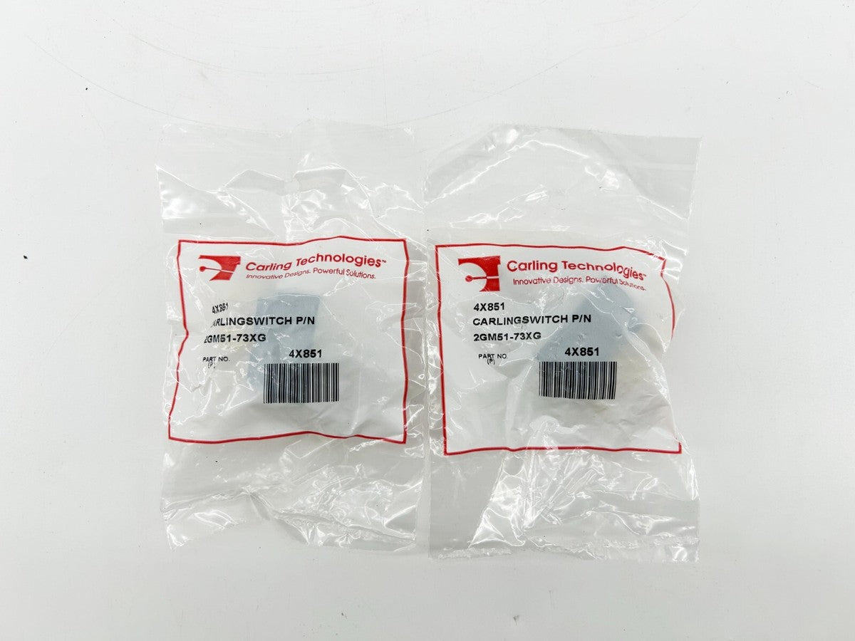 New Lot of 2 Carling Technologies 4X851 Toggle Switch 15A 250V 3/4HP
